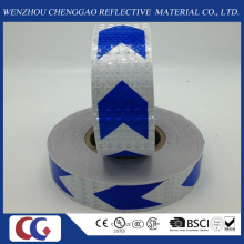 Синяя и белая стрелка ПВХ-отражающая лента с кристаллической решеткой